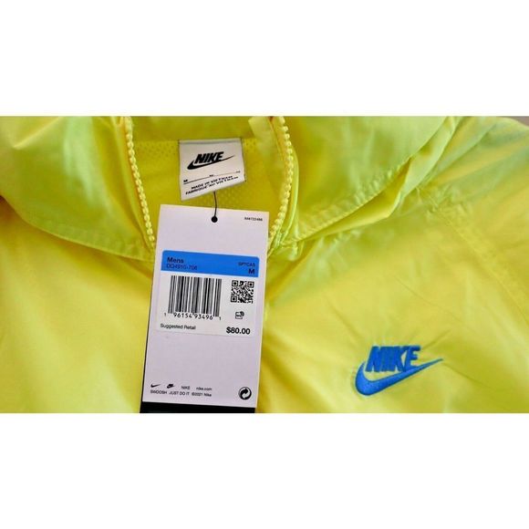 Nike DQ4910 Men Sz M Yellow Sportswear Windrunner Unlined Woven Anorak Jacket $8 - Picture 5 of 13